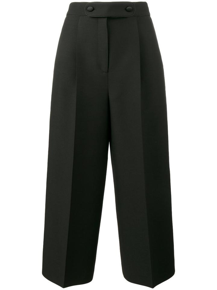 Valentino - High Waisted Culottes - Women - Silk/polyester/spandex/elastane/virgin Wool - 38, Black, Silk/polyester/spandex/elastane/virgin Wool