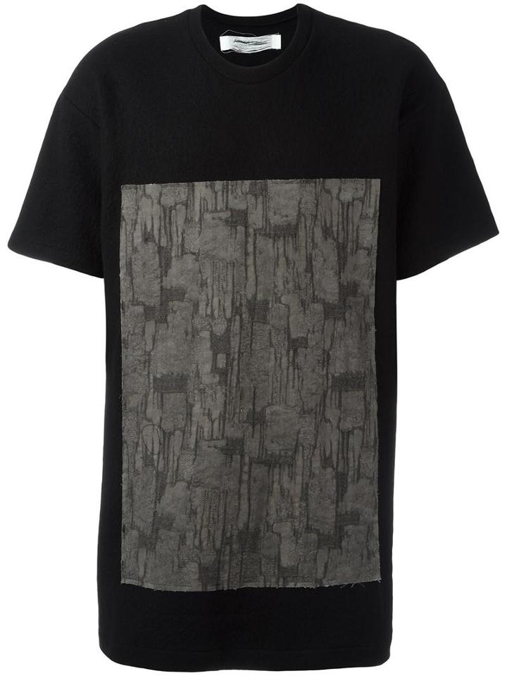 Individual Sentiments Square Print T-shirt, Men's, Size: Small, Black, Cotton/wool