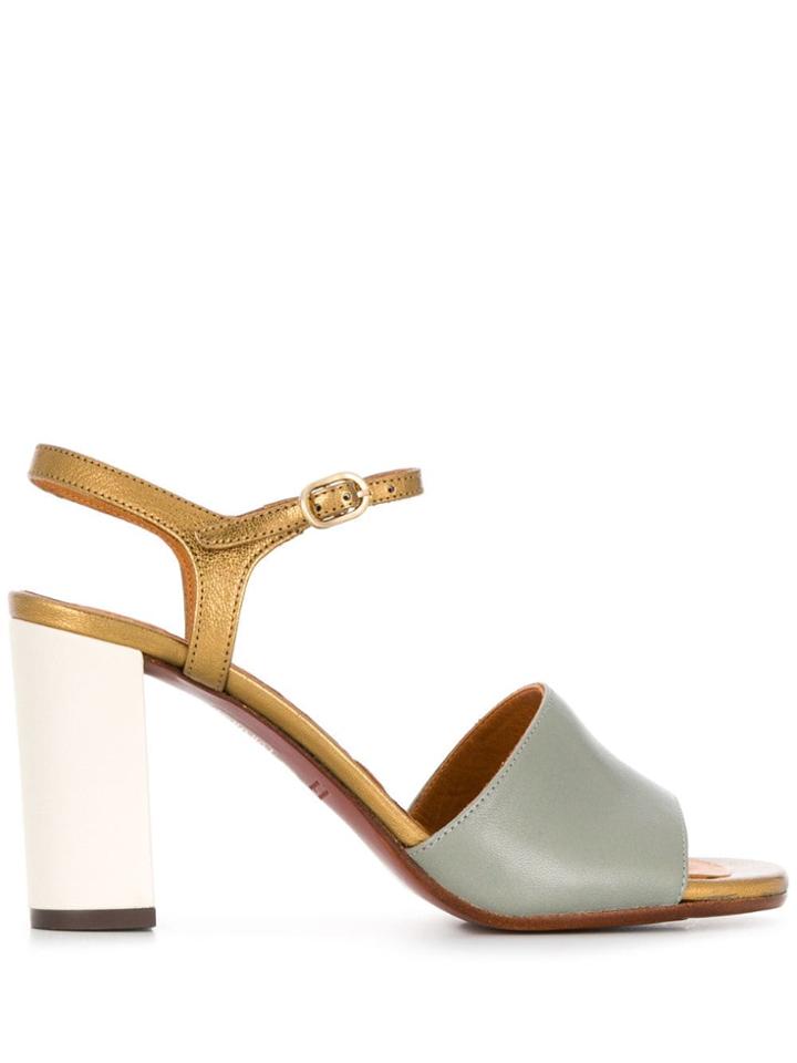 Chie Mihara Colour Block Heeled Sandals - Green
