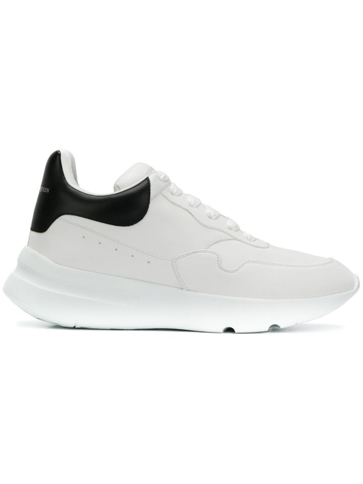 Alexander Mcqueen Wedge Sole Runner - White