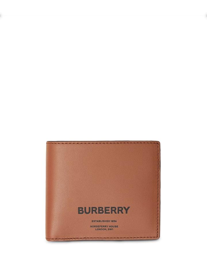 Burberry Horseferry Print Leather International Bifold Wallet - Brown