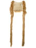 Mm6 Maison Margiela Faux Fur Waistcoat, Women's, Size: Medium, Nude/neutrals, Acetate/polyester