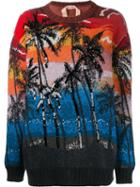 No21 Palm Tree Sweater, Women's, Size: 36, Black, Polyamide/mohair/wool