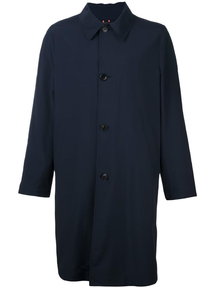 Paul Smith Single Breasted Coat, Men's, Size: Xl, Blue, Nylon/cupro/wool