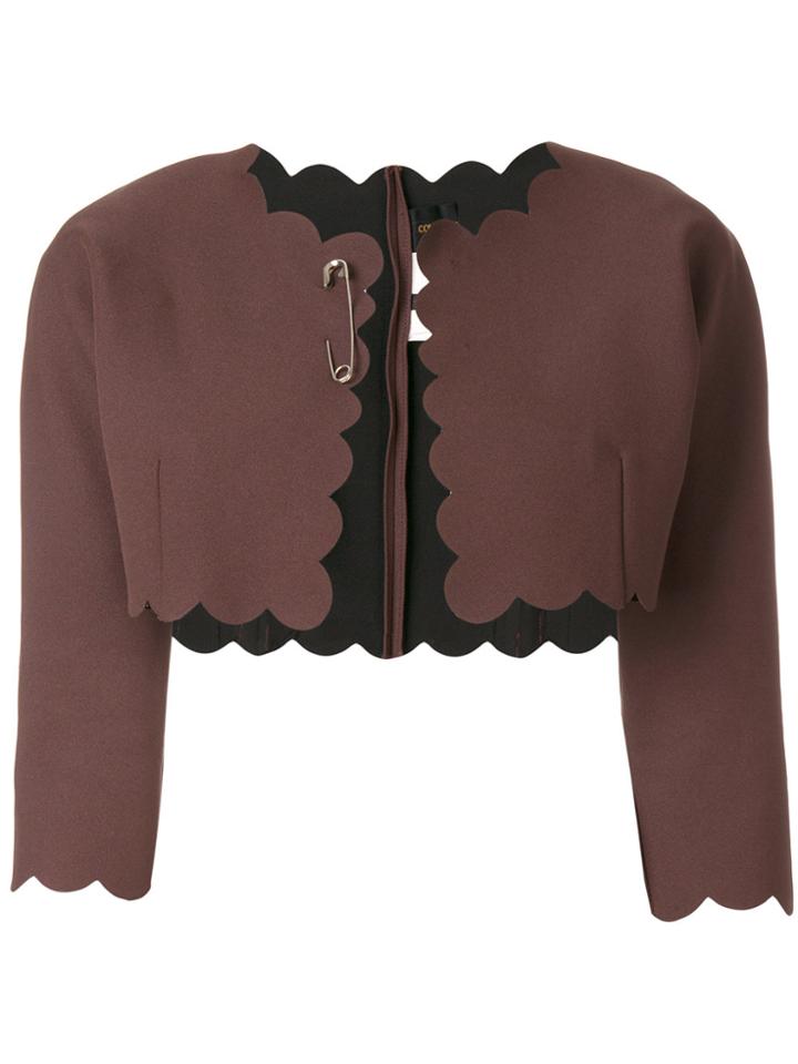 Comme Des Garçons Vintage Scalloped Bolero - Brown