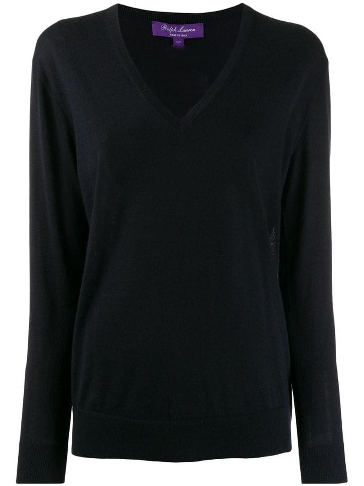 Ralph Lauren Collection V-neck Knitted Top - Blue