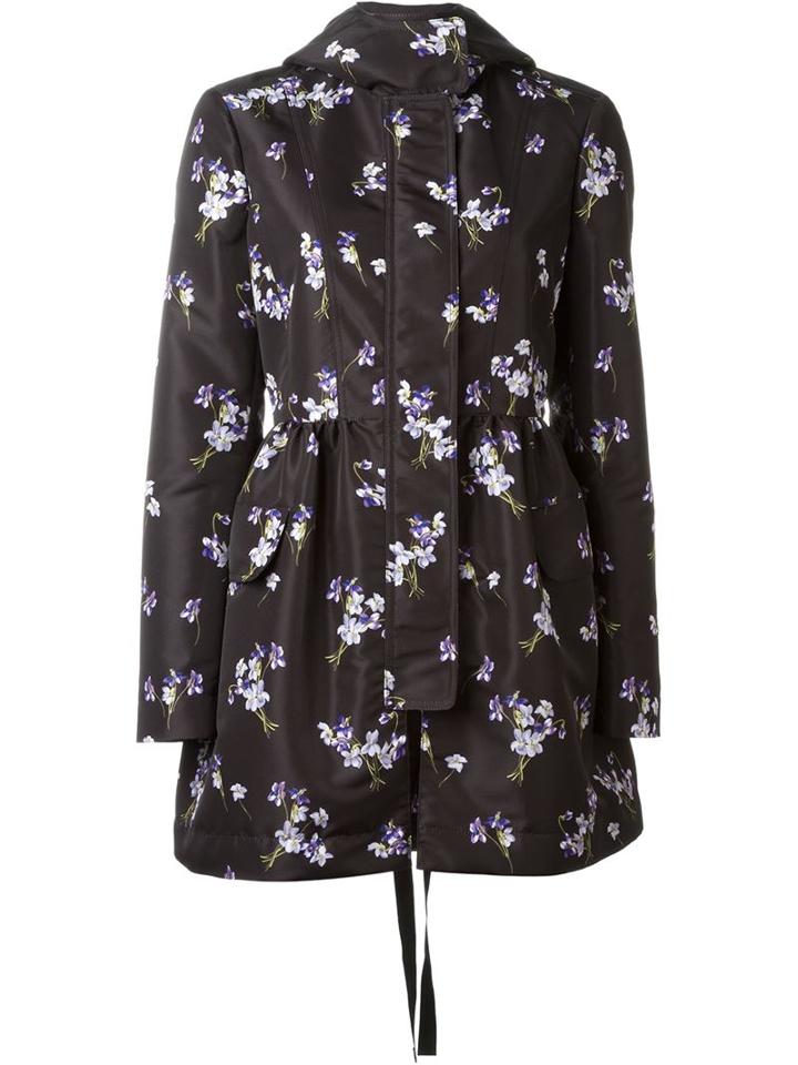 Red Valentino Floral Print Parka