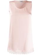 Liu Jo Slip Lace Trim Vest - Pink