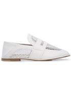 Agl Mesh Panel Loafers - White