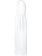 Rachel Zoe Open Back Belted Jumpsuit - White