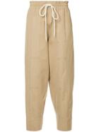 Bassike Drawstring Tapered Trousers - Brown