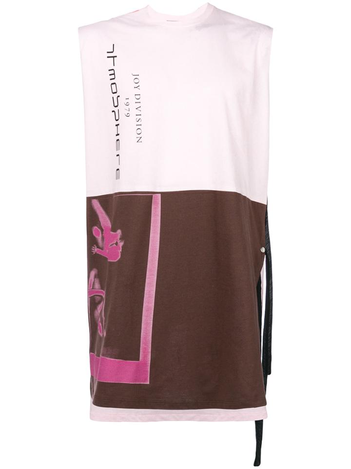Raf Simons Colourblock T-shirt - Pink & Purple