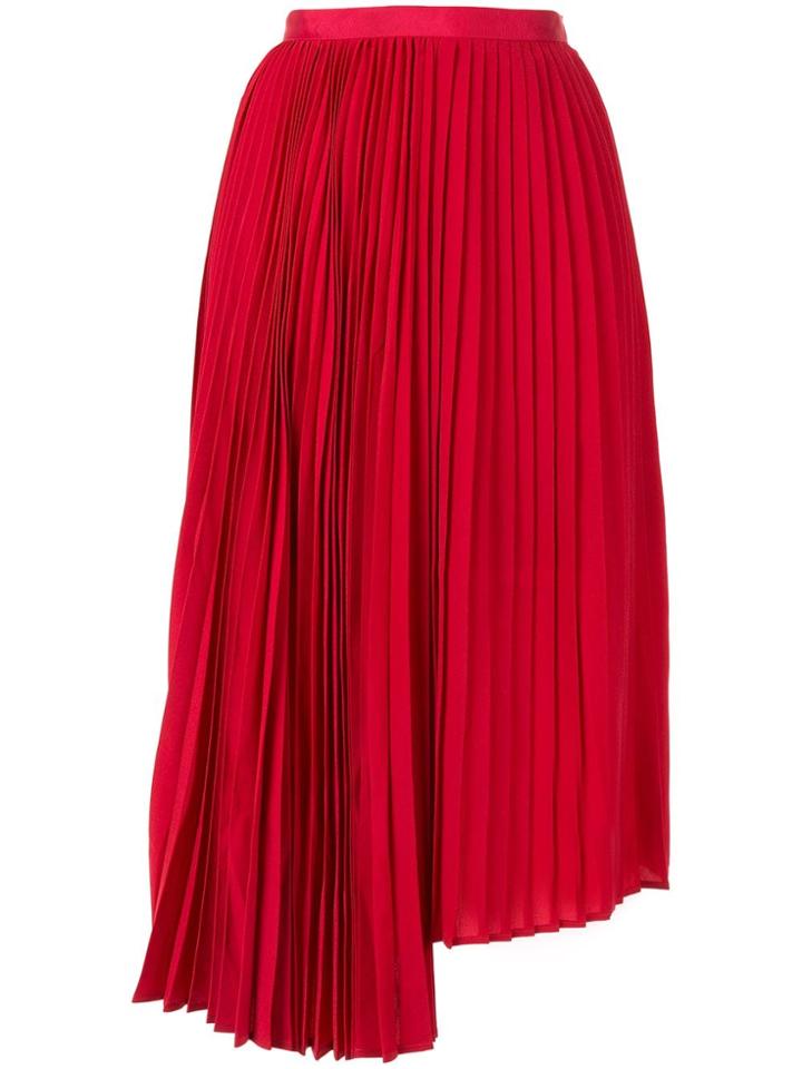 Le Ciel Bleu Georgette Asymmetric Skirt - Red