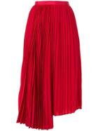 Le Ciel Bleu Georgette Asymmetric Skirt - Red