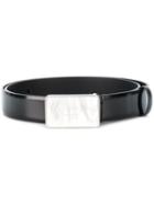 Dolce & Gabbana - Logo Plaque Belt - Men - Calf Leather - 105, Black, Calf Leather