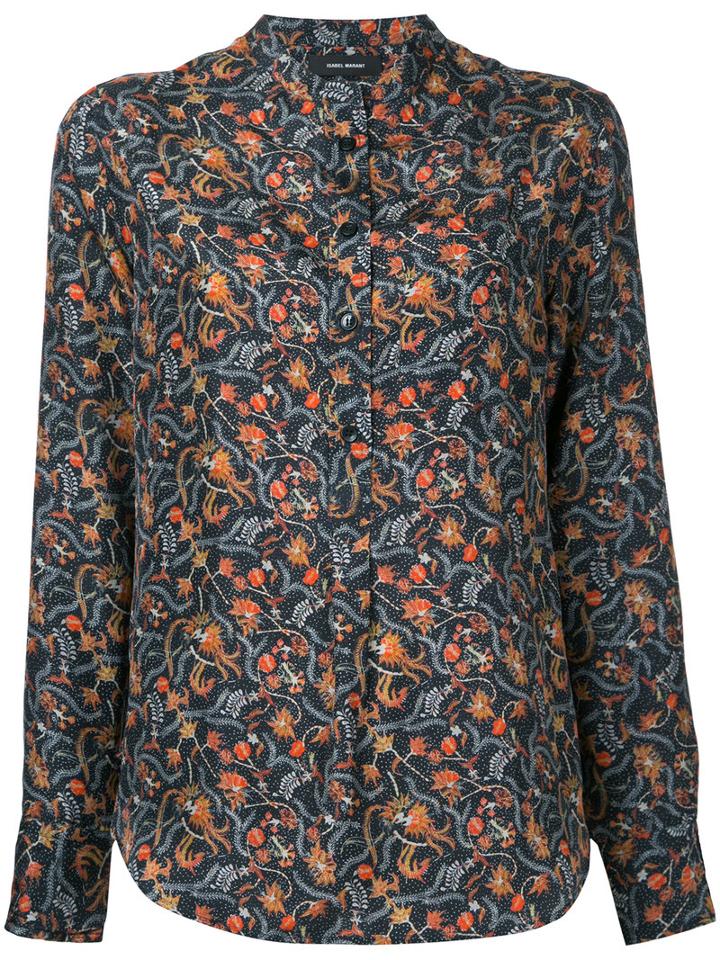 Isabel Marant - Printed Rusack Shirt - Women - Silk - 36, Black, Silk