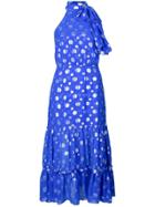 Rixo London Polka Dot Print Dress - Blue