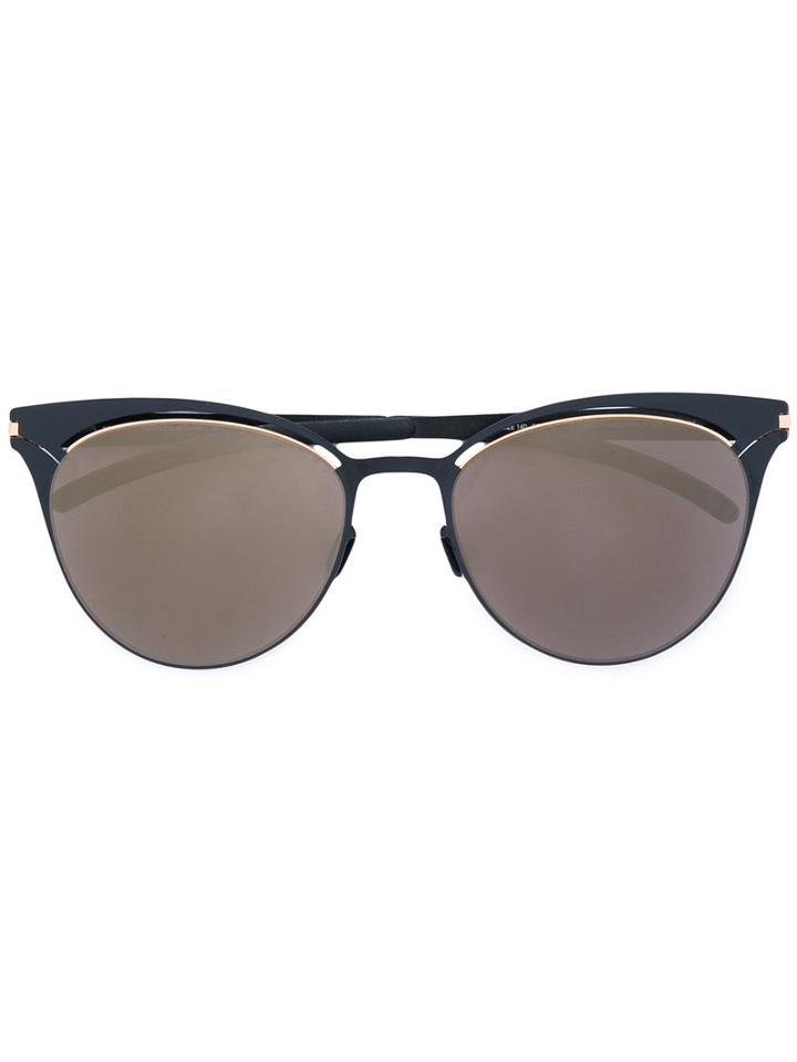 Mykita - 'cara' Sunglasses - Women - Stainless Steel - One Size, Black, Stainless Steel