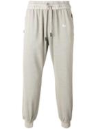 Off-white Drawstring Track Pants, Men's, Size: Small, Grey, Cotton/spandex/elastane