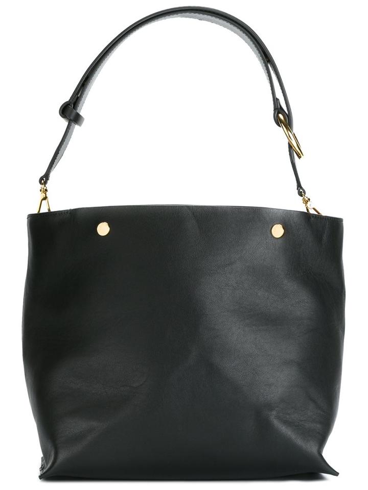 Marni Square Shoulder Bag, Women's, Black, Calf Leather