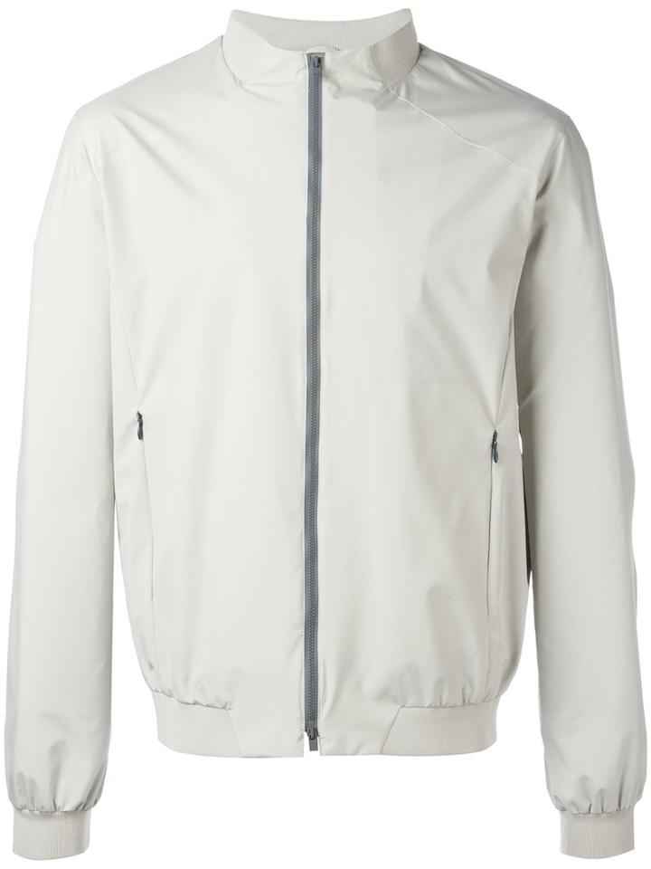 Herno Zipped Bomber Jacket, Men's, Size: 50, Nude/neutrals, Polyester