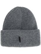 Golden Goose Deluxe Brand Classic Knitted Beanie Hat - Grey