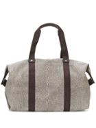 Borbonese Animal Print Travel Bag - Brown