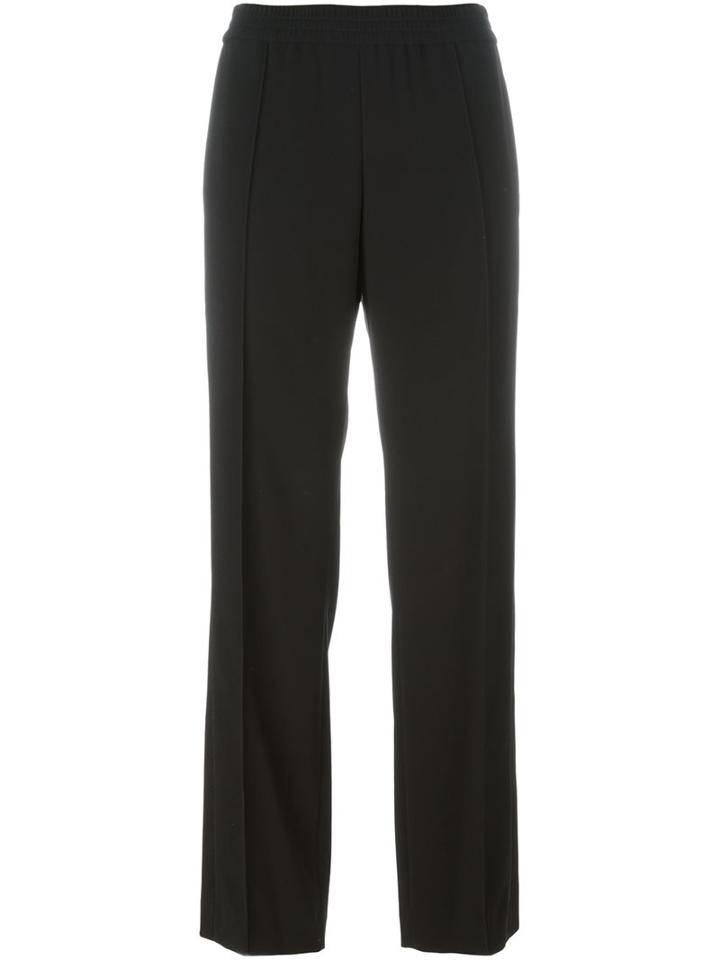 Kenzo Straight Leg Trousers, Women's, Size: 38, Black, Polyester/triacetate