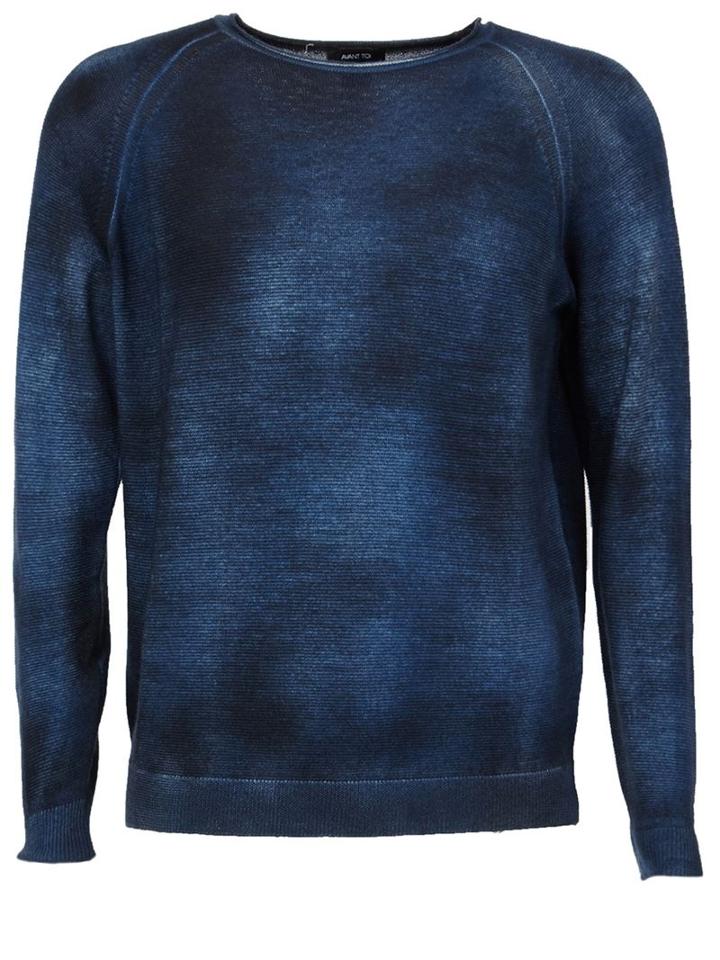 Avant Toi Raglan Sleeve Jumper, Men's, Size: Small, Blue, Silk/cashmere