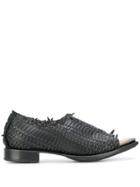 Yohji Yamamoto Open Toe Woven Loafers - Black