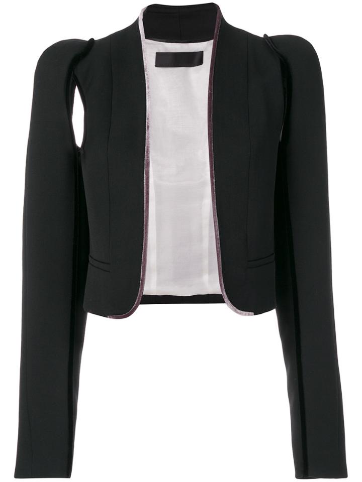 Haider Ackermann Velvet Trim Cutout Jacket - Black
