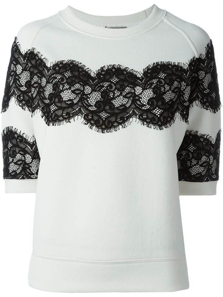Lanvin Lace Panel Sweatshirt