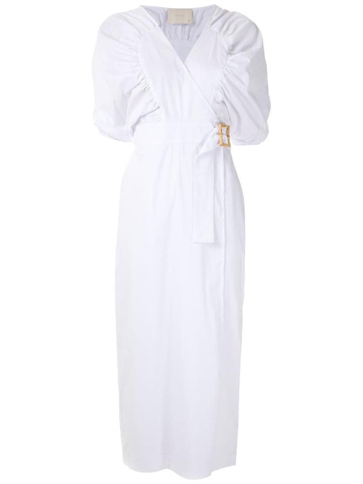 Framed Vestido Midi Lotus Framed - White