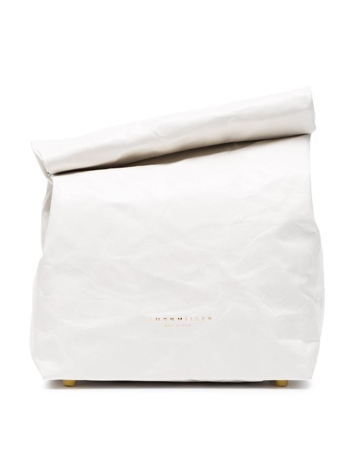 Simon Miller Lunchbag 20 Leather Clutch - White
