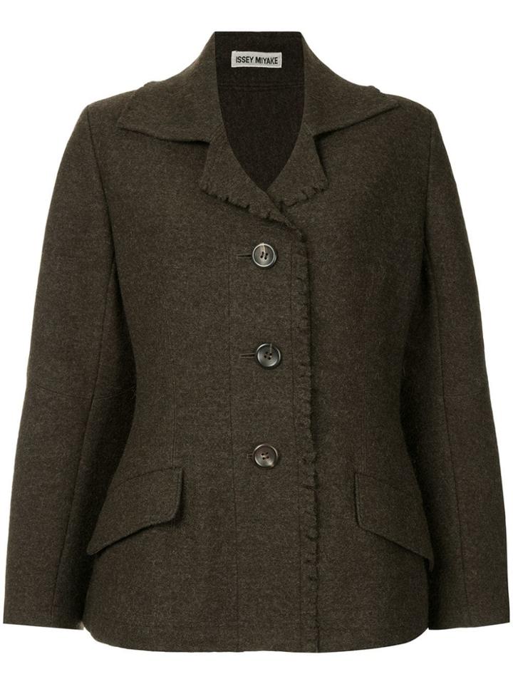 Issey Miyake Vintage Single-breasted Fitted Jacket - Brown