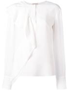 Emilio Pucci - Drape Front Top - Women - Silk - 40, White, Silk