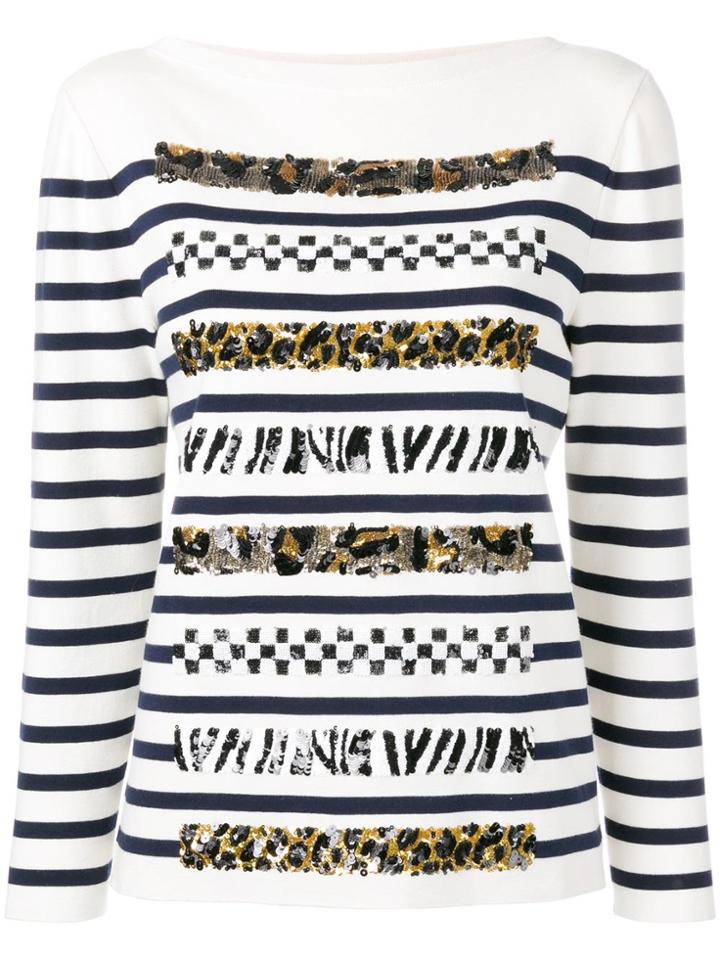 Marc Jacobs Boat Neck Long Sleeve Jumper - Nude & Neutrals