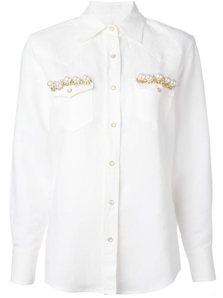 Forte Couture Embellished Pocket Shirt