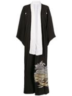 A.n.g.e.l.o. Vintage Cult 1970's Kimono Long Coat - Black
