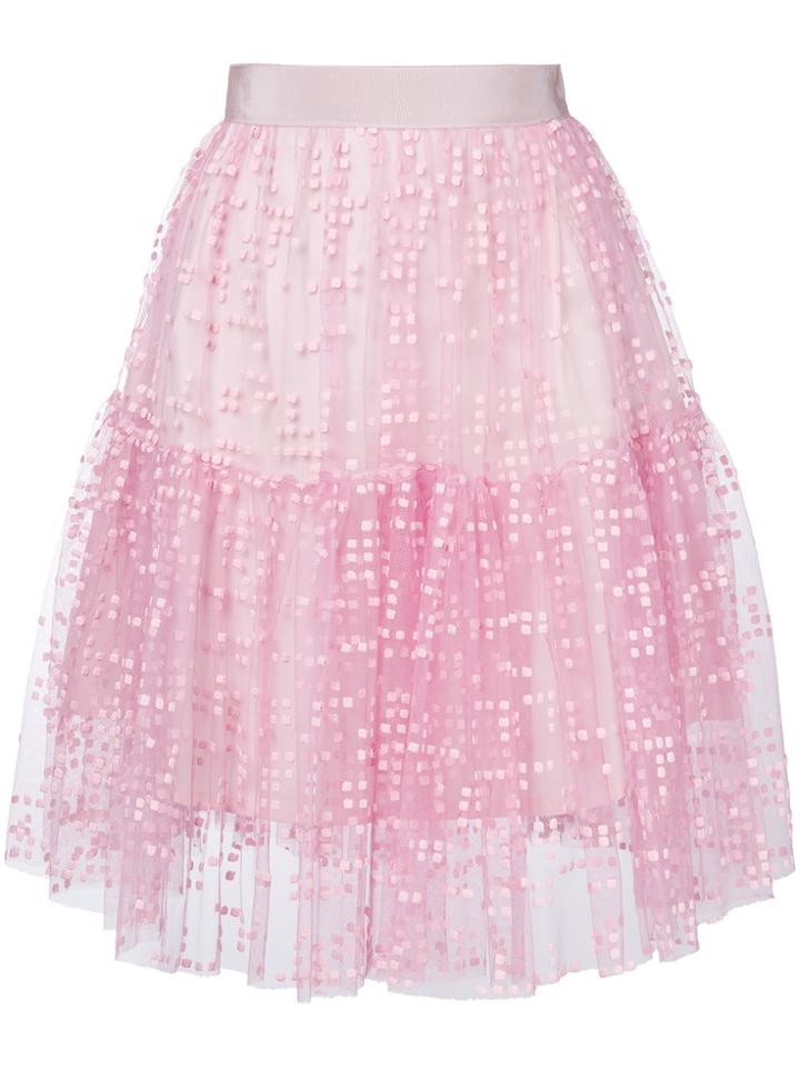 Si-jay Midi Tulle Skirt - Pink & Purple