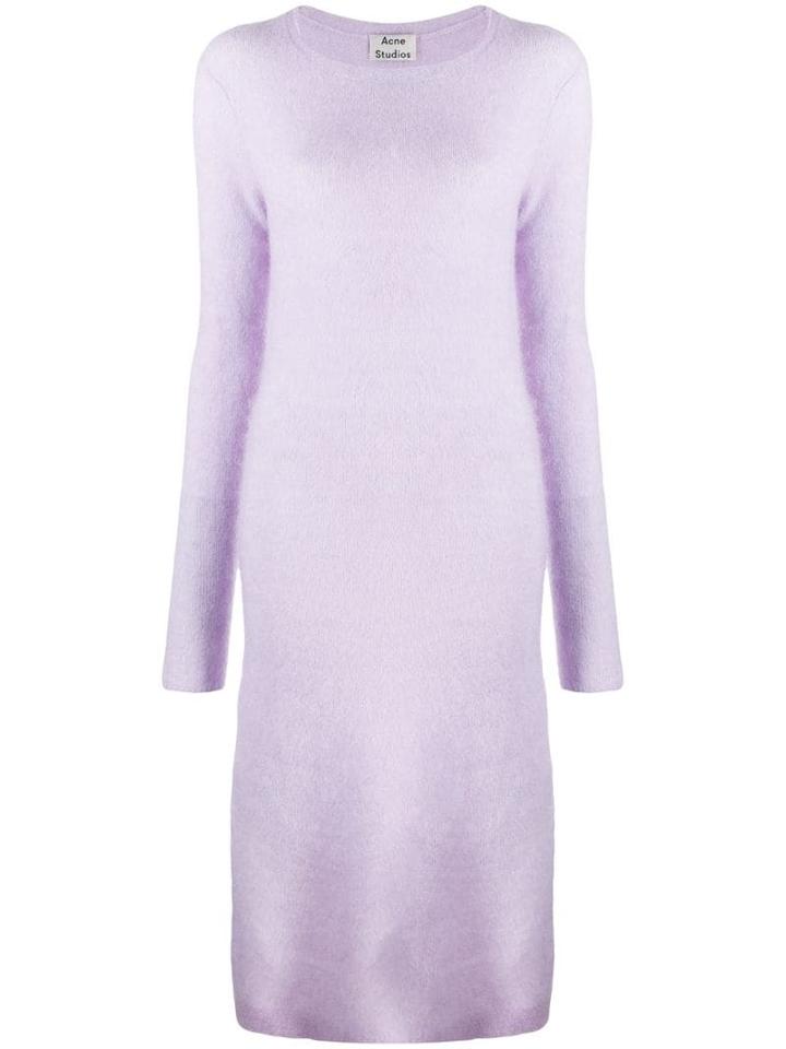 Acne Studios Knitted Midi Dress - Purple