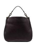 Bottega Veneta Graphite Loop Medium Leather Shoulder Bag - Grey