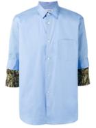 Comme Des Garçons Shirt Camouflage Detail Shirt, Men's, Size: Large, Blue, Cotton