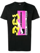 Diesel Geometric Print T-shirt - Black
