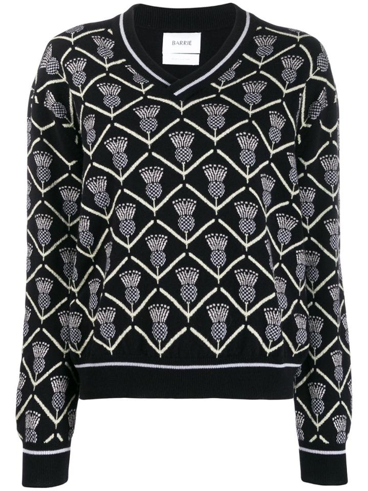 Barrie Thistle Pattern Jumper - Blue