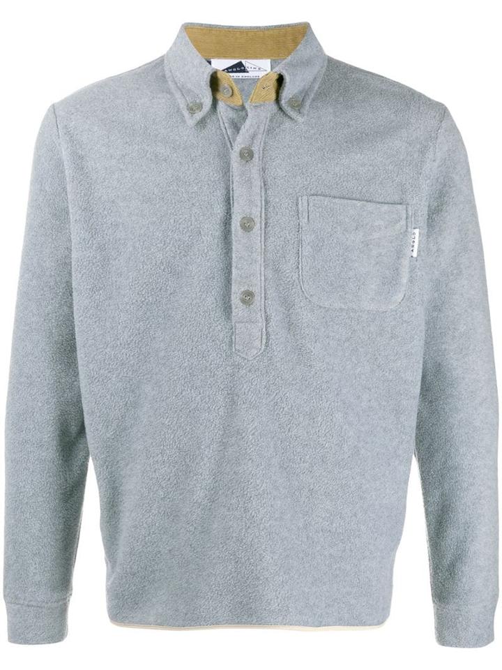 Anglozine Brook Fleece Collar Jumper - Grey
