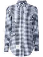 Thom Browne - Gingham And Floral-print Shirt - Women - Cotton - 46, Blue, Cotton