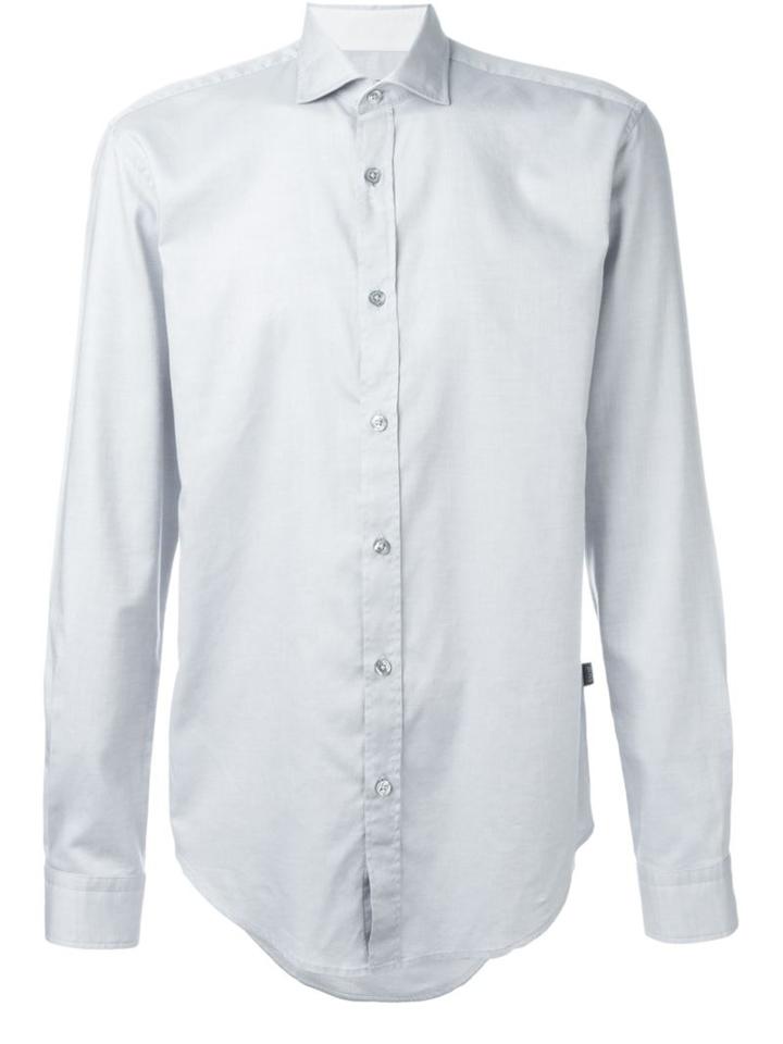 Hugo Hugo Boss Slim Fit Shirt, Men's, Size: L, Grey, Cotton