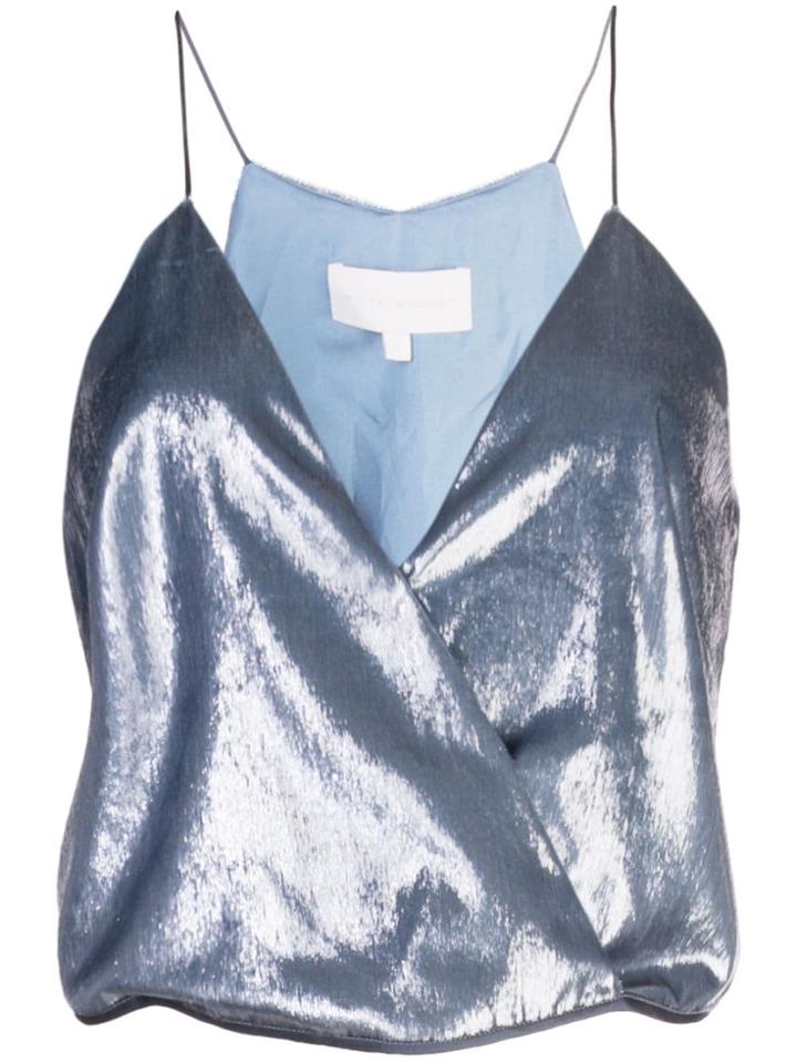 Michelle Mason Wrap Cami Top - Blue