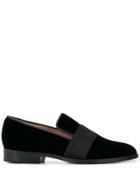 Oscar De La Renta Velvet Slip-on Loafers - Black